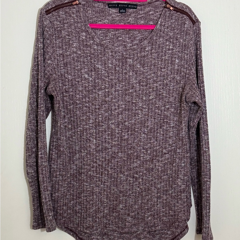 HYFVE Burgundy Knit Sweater